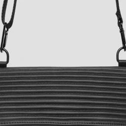 Man Accessories Pleated Cross Body Bag - Black