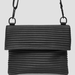 Man Accessories Pleated Cross Body Bag - Black