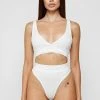 Woman Lingerie Plunge Bralette - Off White