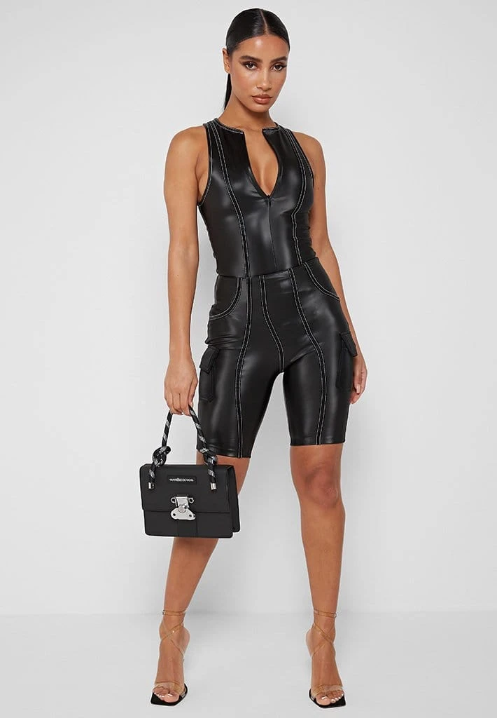 Woman Shorts High Waisted Cycling Shorts - Black CO-ORDS