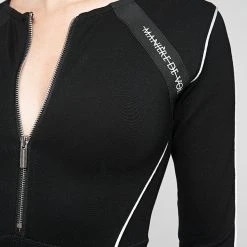 Woman Jumpsuits JUMPSUITS & PLAYSUITS Reflective Piped Jumpsuit - Black