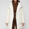 Woman Coats Reversible Borg Longline Puffer Coat - Beige OUTERWEAR