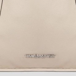 Woman Accessories Reversible Vegan Leather Shopper Tote Bag - Black/Beige