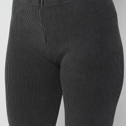 Woman Shorts CO-ORDS Ribbed Cycling Shorts - Washed Grey