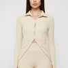 Woman Tops TOPS & T SHIRTS Ribbed Longline Cardigan - Beige