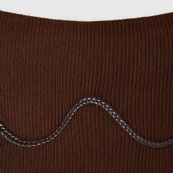 Woman Tops Rope Underbust Crop Top - Chocolate Brown TOPS & T SHIRTS