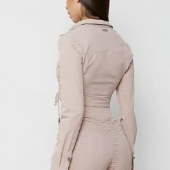 Woman Shirts Ruched Detail Shirt - Dusty Pink