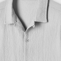 Man Shirts Seersucker Shirt - Grey