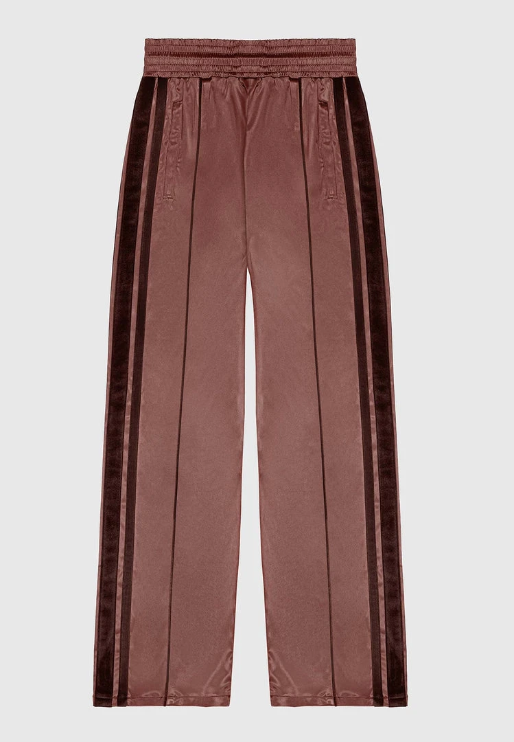 Woman Tracksuits Satin And Velvet Trousers - Brown