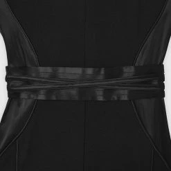 Woman Jumpsuits Satin Contour Flared Jumpsuit - Black JUMPSUITS & PLAYSUITS