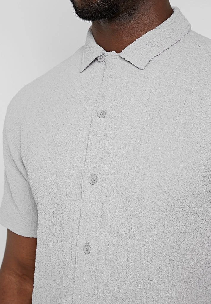 Man Shirts Seersucker Shirt - Grey