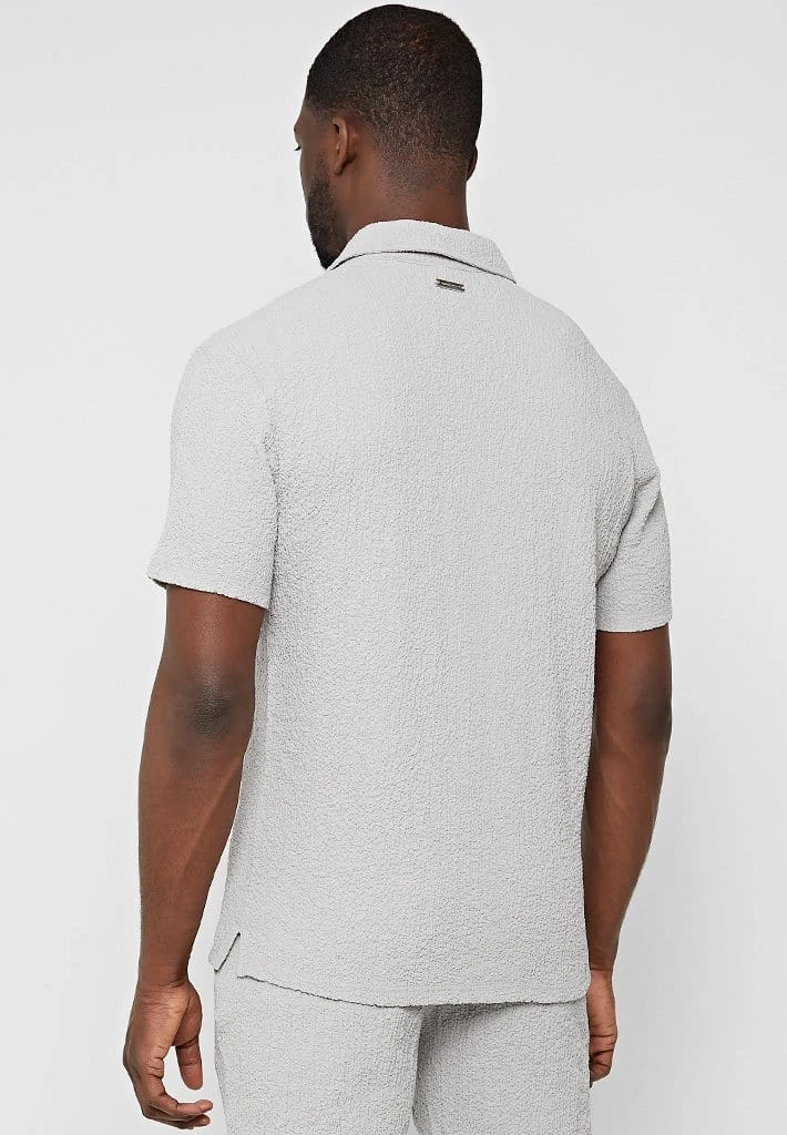 Man Shirts Seersucker Shirt - Grey