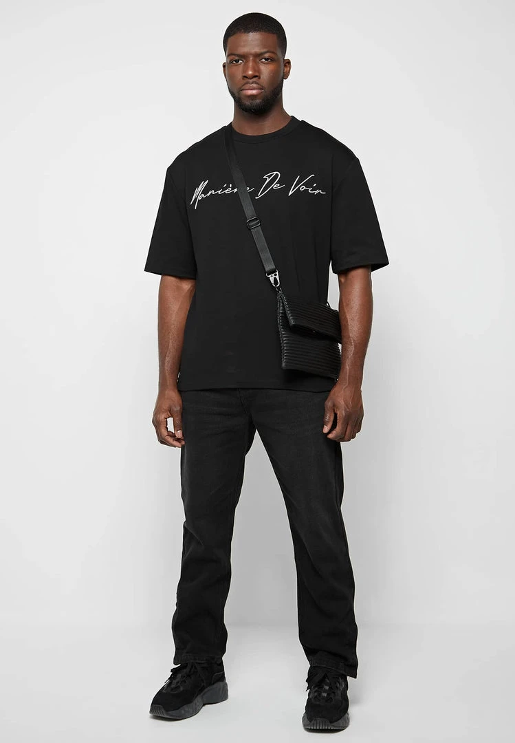 Man T-Shirts T-SHIRTS & TOPS Signature Embroidery T-Shirt - Black