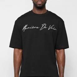 Man T-Shirts T-SHIRTS & TOPS Signature Embroidery T-Shirt - Black