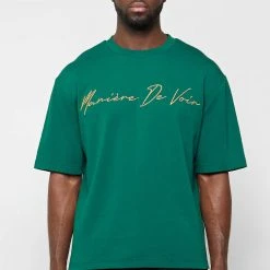 Man T-Shirts Signature Embroidery T-Shirt - Green T-SHIRTS & TOPS