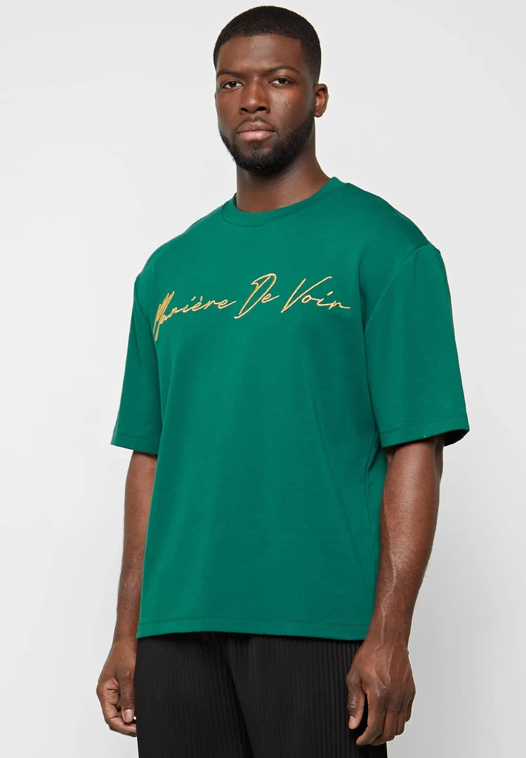Man T-Shirts Signature Embroidery T-Shirt - Green T-SHIRTS & TOPS
