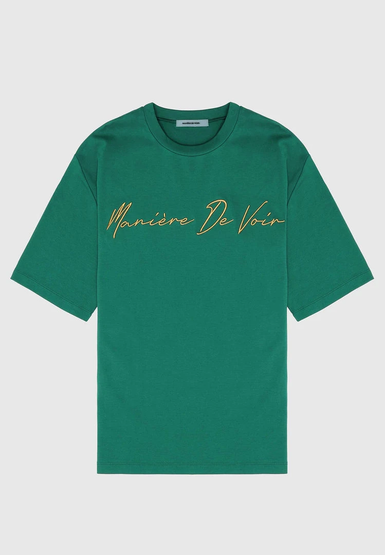 Man T-Shirts Signature Embroidery T-Shirt - Green T-SHIRTS & TOPS