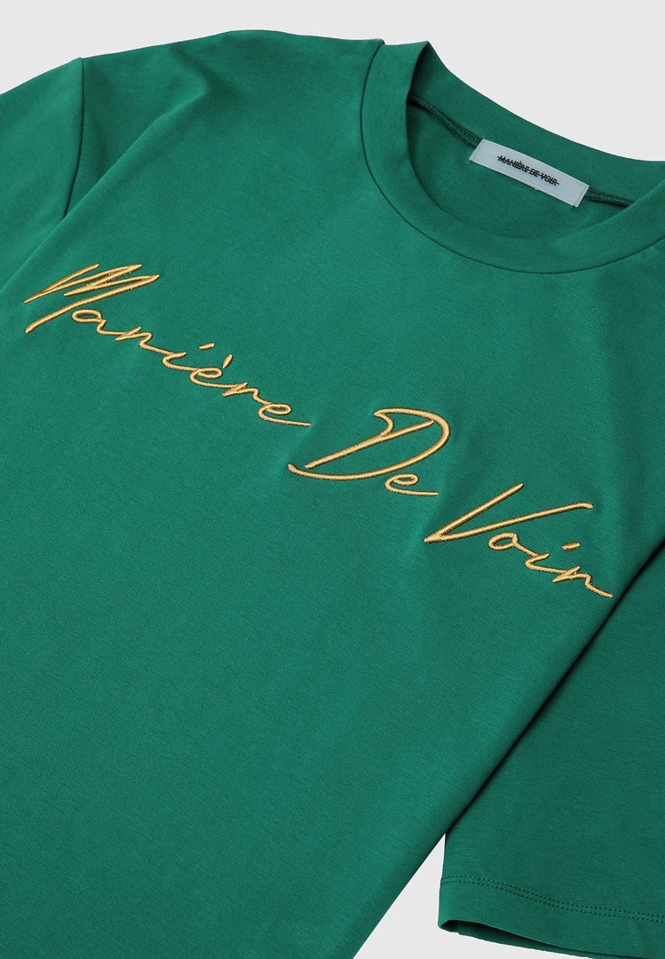 Man T-Shirts Signature Embroidery T-Shirt - Green T-SHIRTS & TOPS