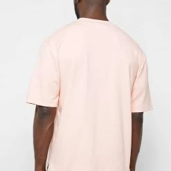 Man T-Shirts Signature Embroidery T-Shirt - Pink