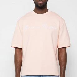 Man T-Shirts Signature Embroidery T-Shirt - Pink