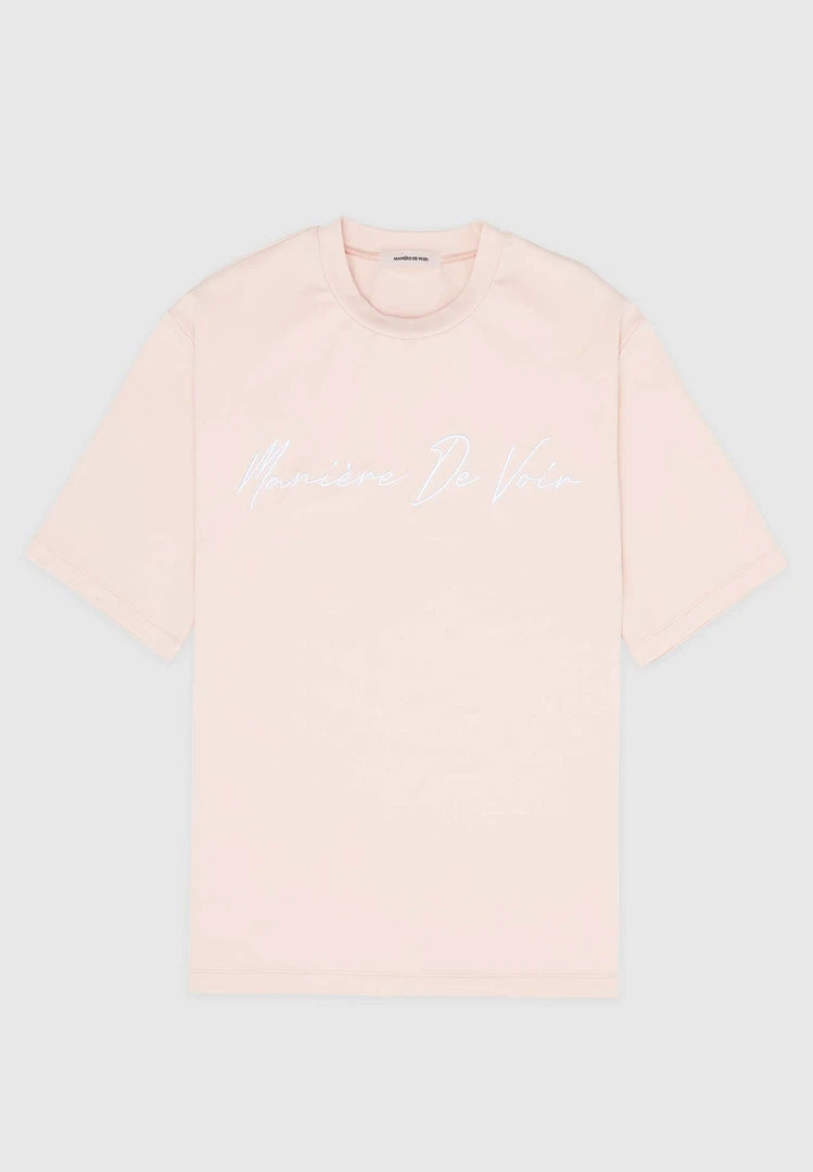 Man T-Shirts Signature Embroidery T-Shirt - Pink