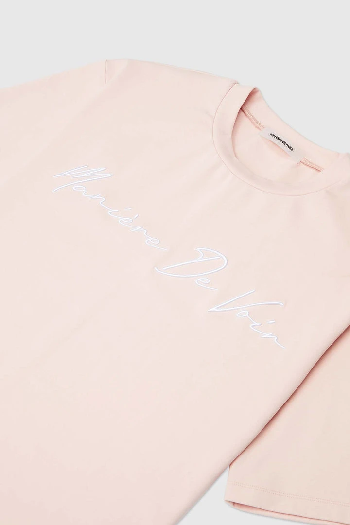 Man T-Shirts Signature Embroidery T-Shirt - Pink