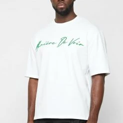 Man T-Shirts Signature Embroidery T-Shirt - White
