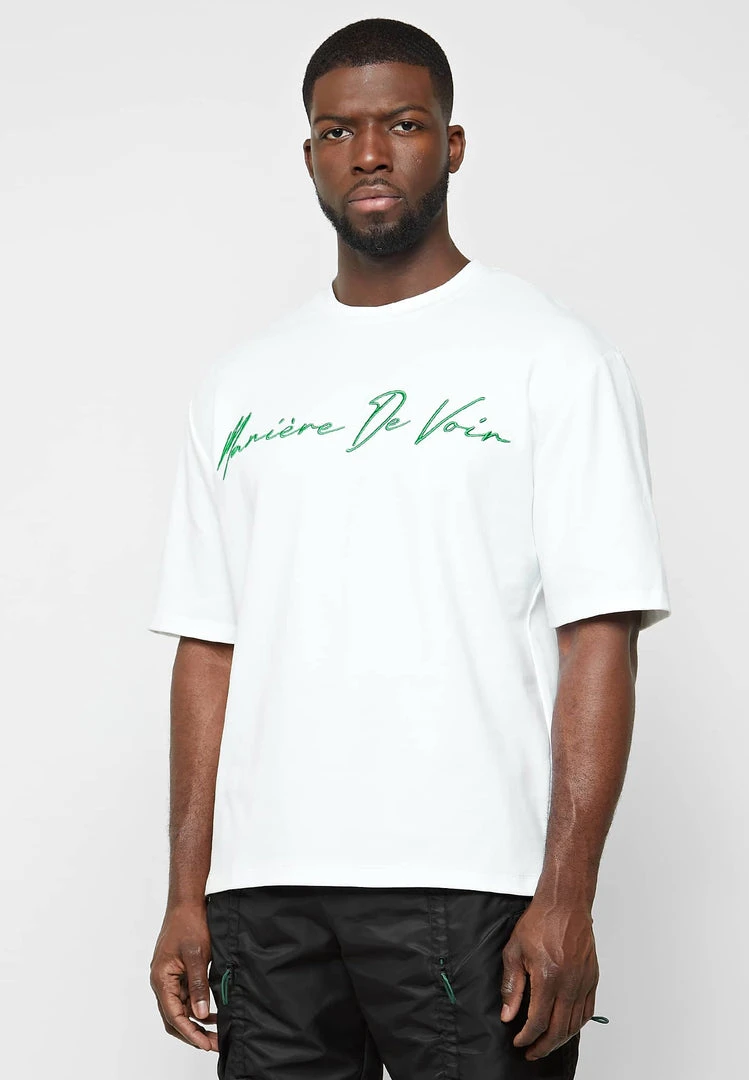 Man T-Shirts Signature Embroidery T-Shirt - White