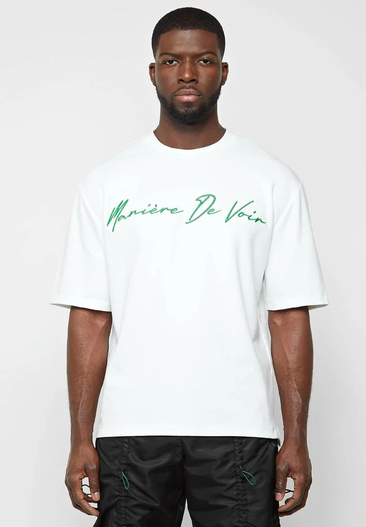 Man T-Shirts Signature Embroidery T-Shirt - White