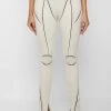 Woman Leggings Sketch High Waisted Bandage Leggings - Beige