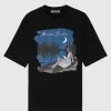 Man T-Shirts Starry Night Graphic T-Shirt - Black