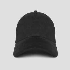Man Accessories Suede Cap - Black HATS