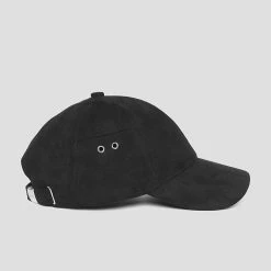 Man Accessories Suede Cap - Black HATS