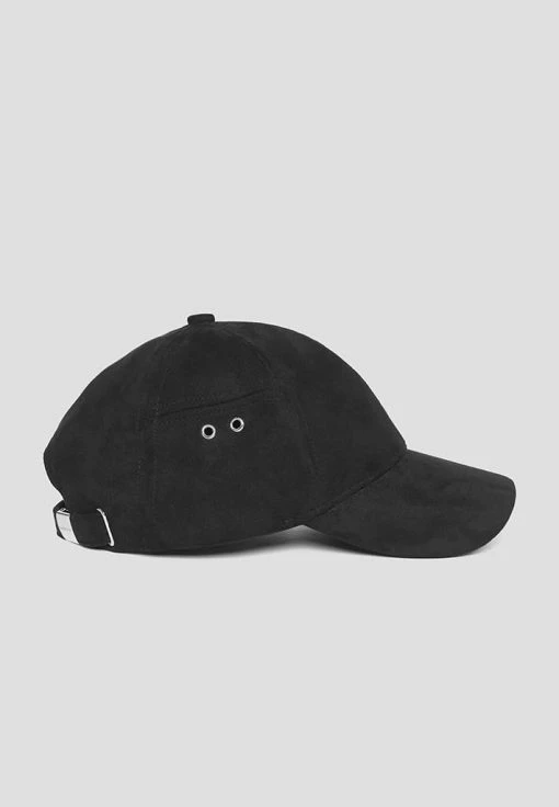 Man Accessories Suede Cap - Black HATS