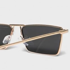 Accessories Rectangle Aviator Sunglasses - Gold