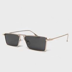 Accessories Rectangle Aviator Sunglasses - Gold