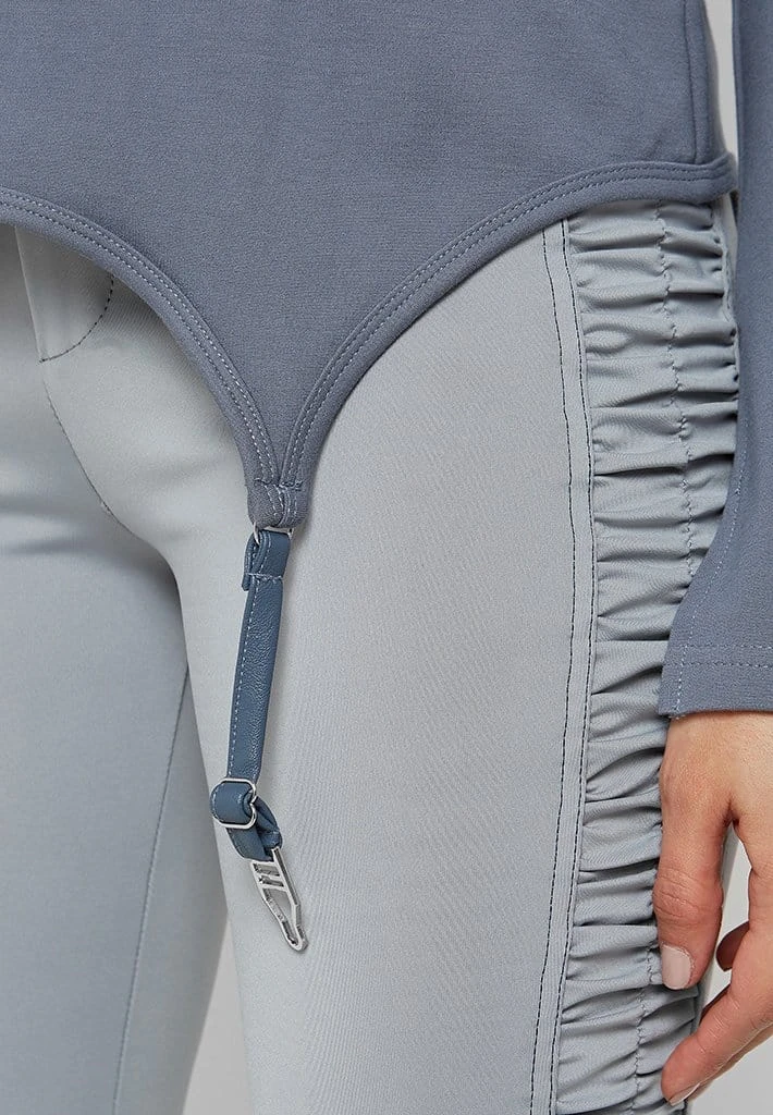 Woman Tops TOPS & T SHIRTS Suspender Detail Top - Steel Blue