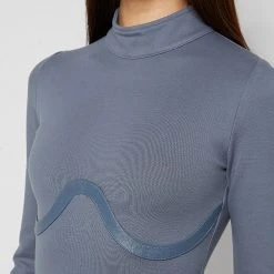 Woman Tops TOPS & T SHIRTS Suspender Detail Top - Steel Blue