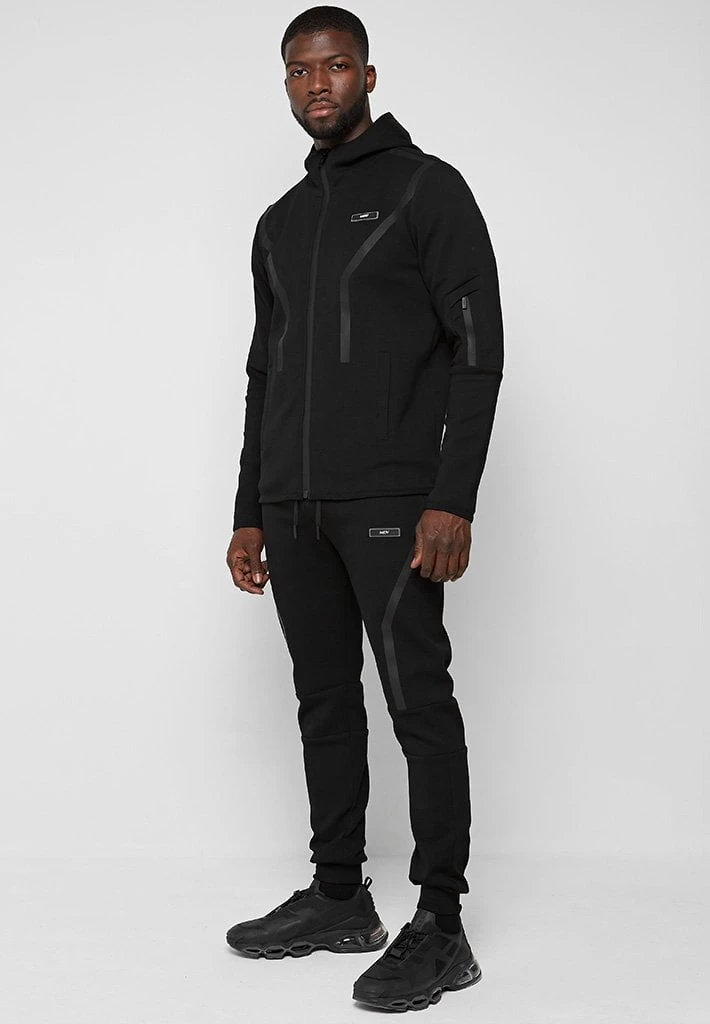 Man Tracksuit Bottoms TRACKSUITS Taped Tech Track Pants - Black