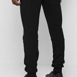 Man Tracksuit Bottoms TRACKSUITS Taped Tech Track Pants - Black