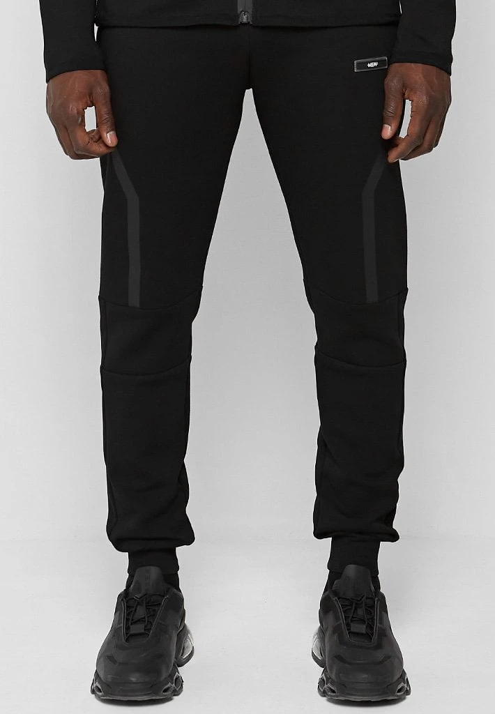 Man Tracksuit Bottoms TRACKSUITS Taped Tech Track Pants - Black