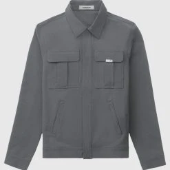 Man Jackets CO-ORDS Technical Cargo Jacket - Dark Grey