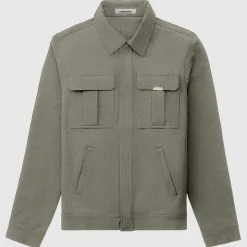 Man Jackets Technical Cargo Jacket - Olive Green CO-ORDS