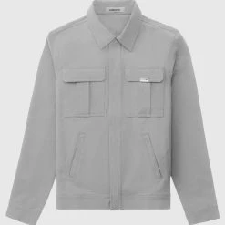 Man Jackets Technical Cargo Jacket - Light Grey CO-ORDS