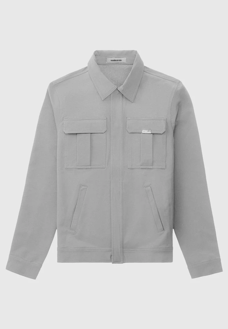 Man Jackets Technical Cargo Jacket - Light Grey CO-ORDS