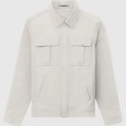 Man Jackets Technical Cargo Jacket - Stone CO-ORDS