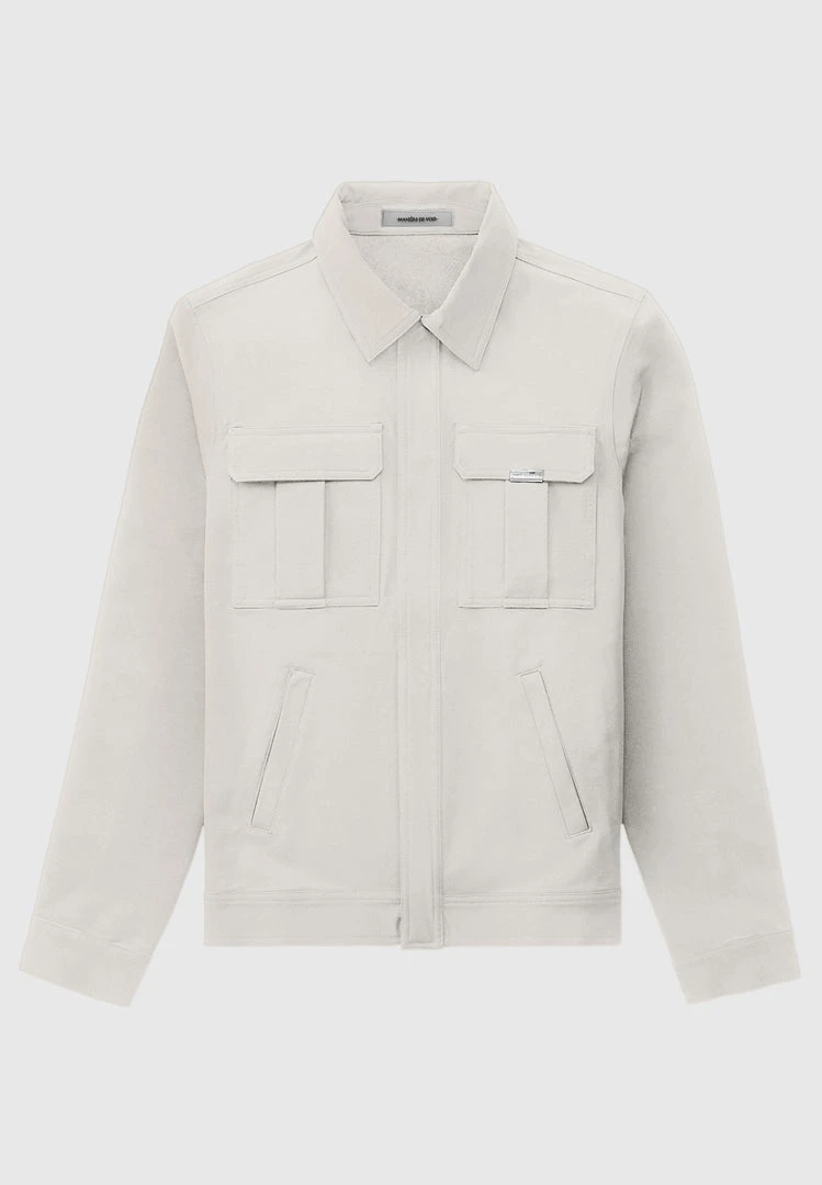 Man Jackets Technical Cargo Jacket - Stone CO-ORDS