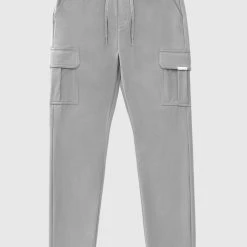 Man Casual Trousers Technical Cargo Pants - Light Grey