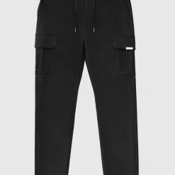 Man Casual Trousers Technical Cargo Pants - Black