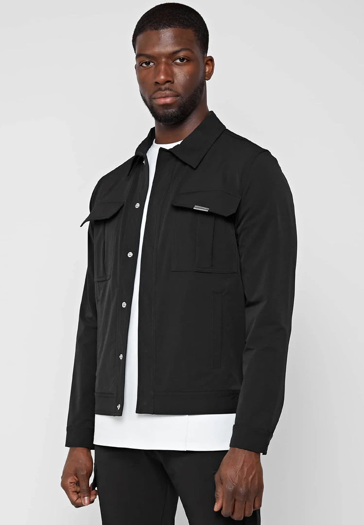 Man Jackets CO-ORDS Technical Cargo Jacket - Black